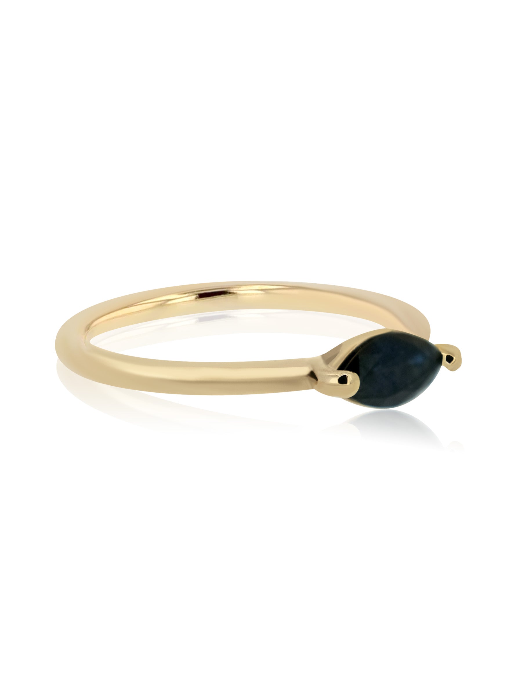Horizontal Marquise Sapphire Ring