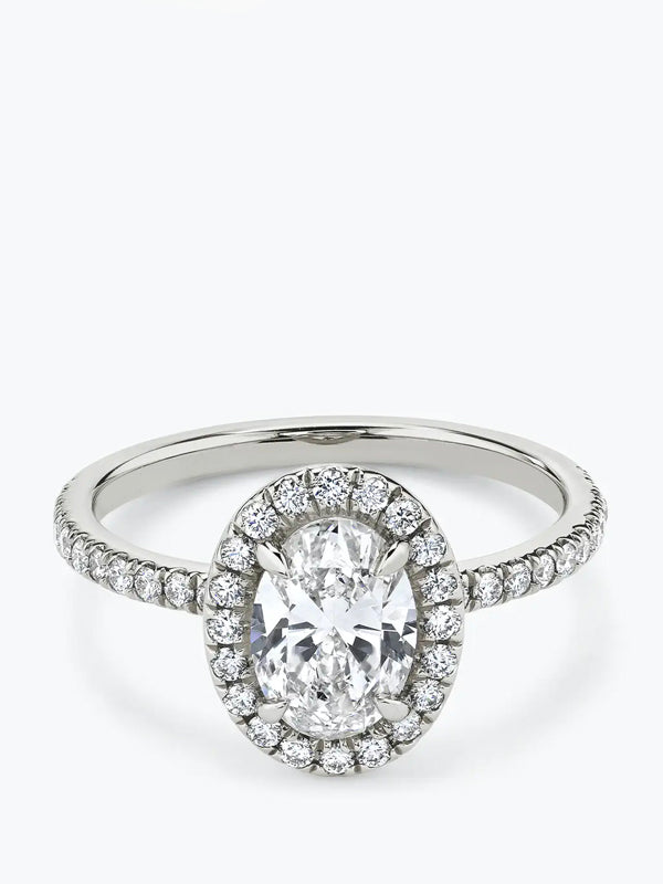 1ct D colour VS2 clarity Oval Halo