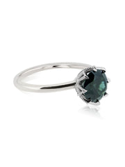 Dark Sapphire Lotus Ring
