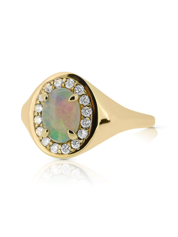 Oval Green Sapphire Ring