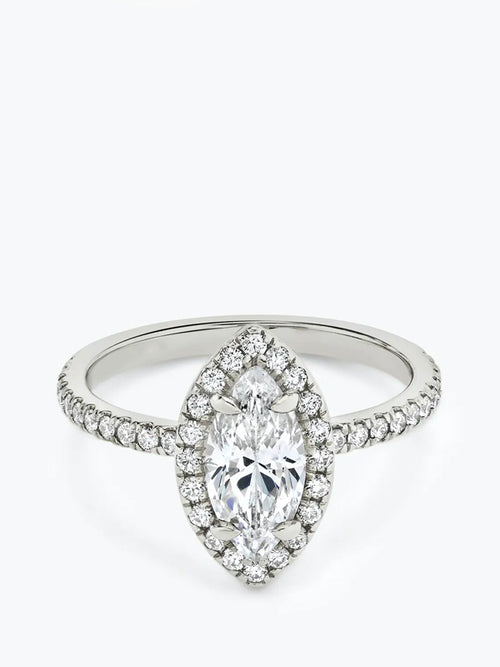 2ct E colour VS1 clarity Marquise Cut Halo