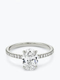 1.5ct G colour SI1 clarity Oval w/ Pave Shoulders