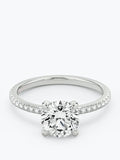 1.5ct D colour VS2 clarity Round w/ Pave Shoulders
